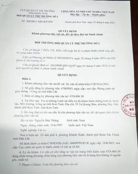 Vụ quản lý thị trường bắt giữ xe chở hàng: Có 2 quyết định khám xe khác nhau?