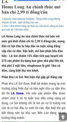 Sở Xây dựng Long An: Dự án LA Home chưa đủ điều kiện bán hàng