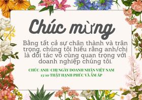 Lời chúc mừng nhân Ngày Doanh nhân Việt Nam 13/10/2024 cho đối tác, bạn bè