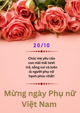 Lời chúc mừng Ngày Phụ nữ Việt Nam 20/10 tặng mẹ đẻ, mẹ chồng, mẹ vợ