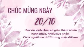 Lời chúc mừng Ngày Phụ nữ Việt Nam  20/10 hay, ý nghĩa tặng cô giáo