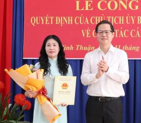  Bí thư huyện làm giám đốc sở Lao động Thương binh Xã hội Bình Thuận 