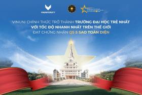 VinUni đạt chứng nhận QS 5 sao